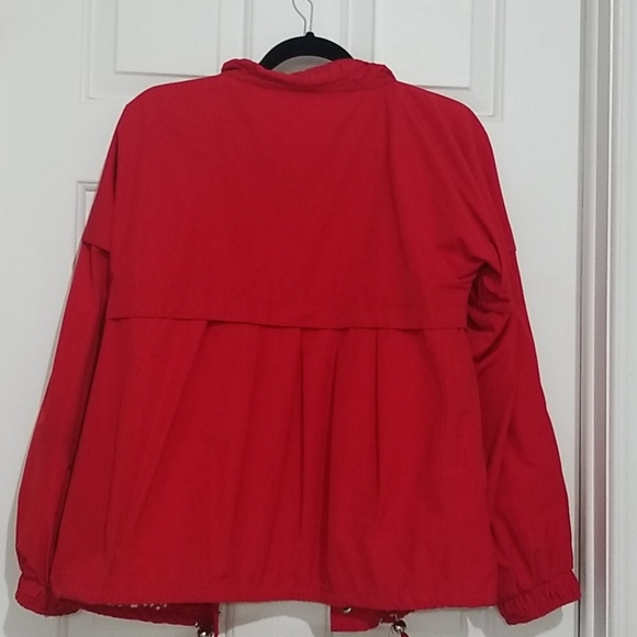 SOLD Betsey Johnson Red Nautical Windbreaker Jacket - Picture 8 of 8